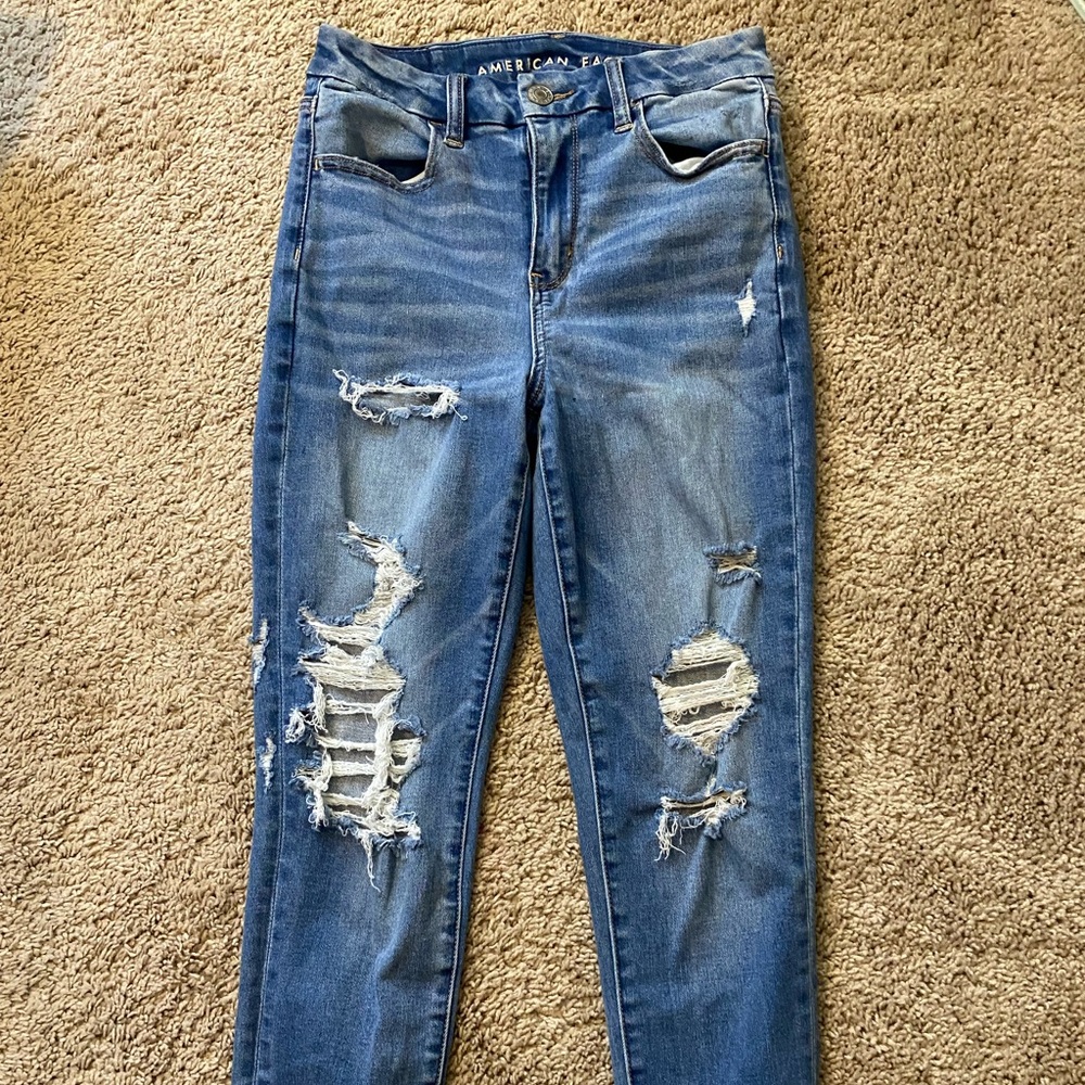 American Eagle Curvy high rise jeggings size 4 short